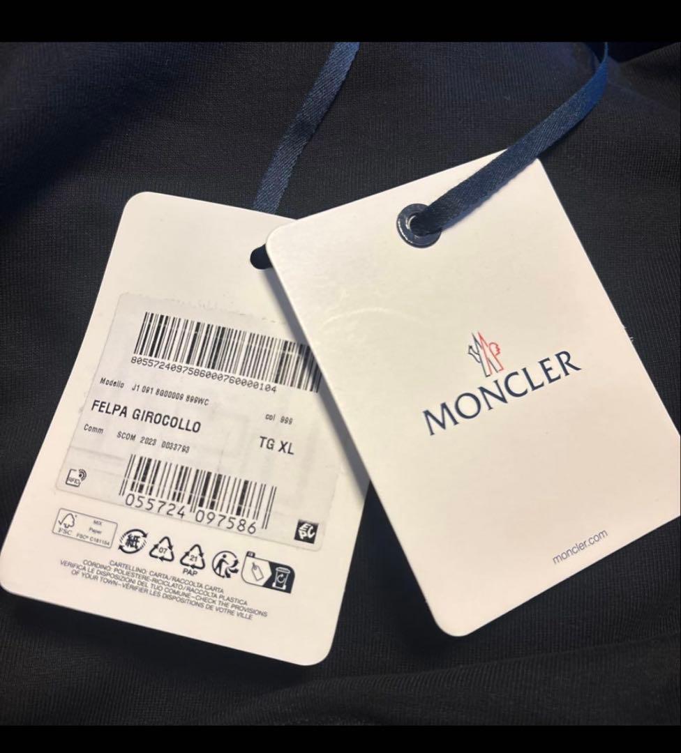 【極美品】Moncler ブラック クルーネックスウェット