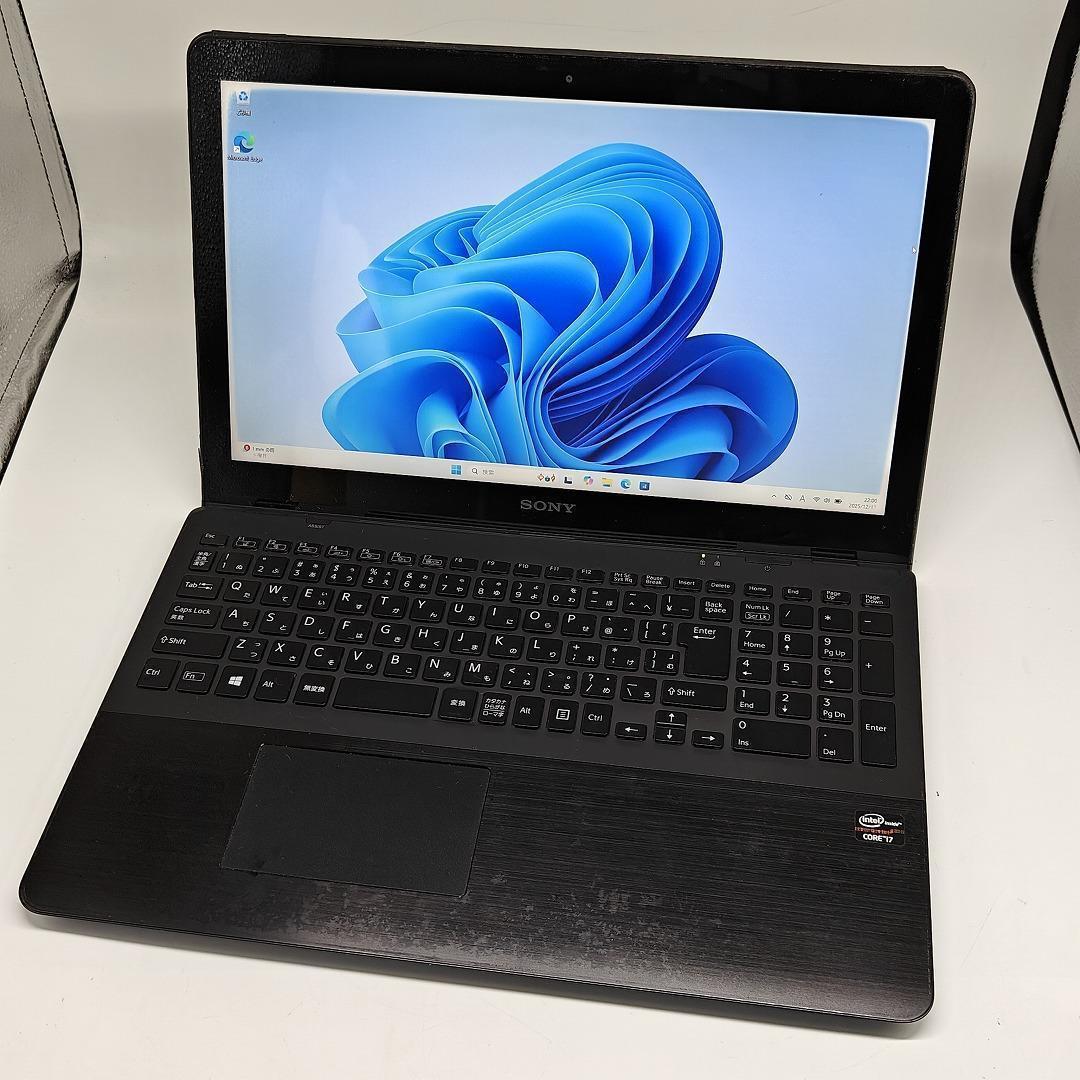 【VAIO】SVF 爆速i7 新品SSD512GB 12GB ブラックノートPC