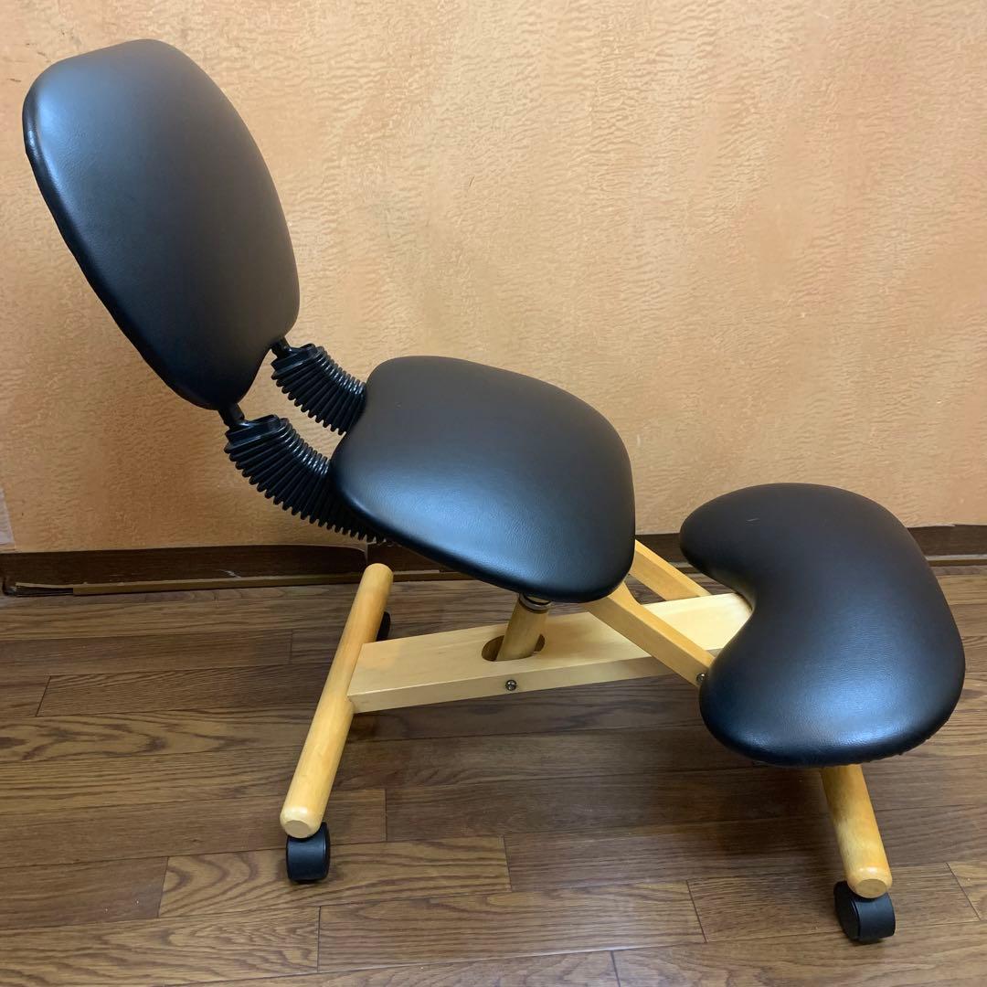 【宮武製作所】バランスチェア プロポーションチェア 背もたれ付き レザー調シート