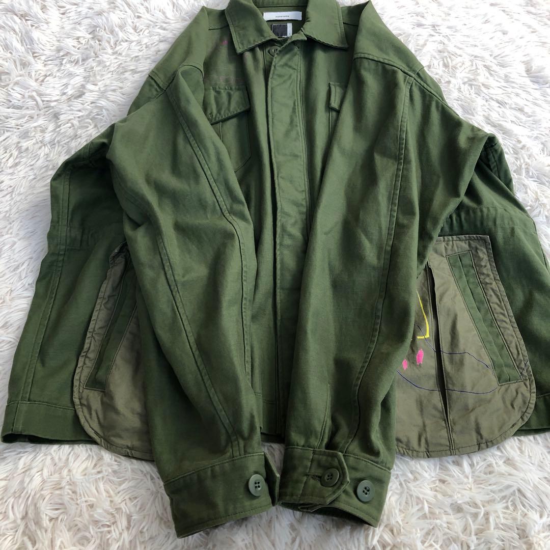 FACETASM　オーバーサイズ　ミリタリージャケット　ファセッタズム　オリーブ