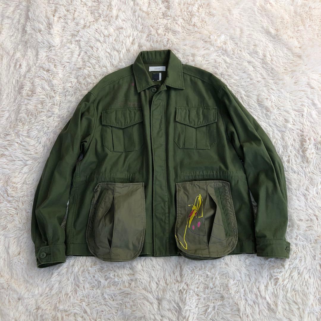 FACETASM　オーバーサイズ　ミリタリージャケット　ファセッタズム　オリーブ
