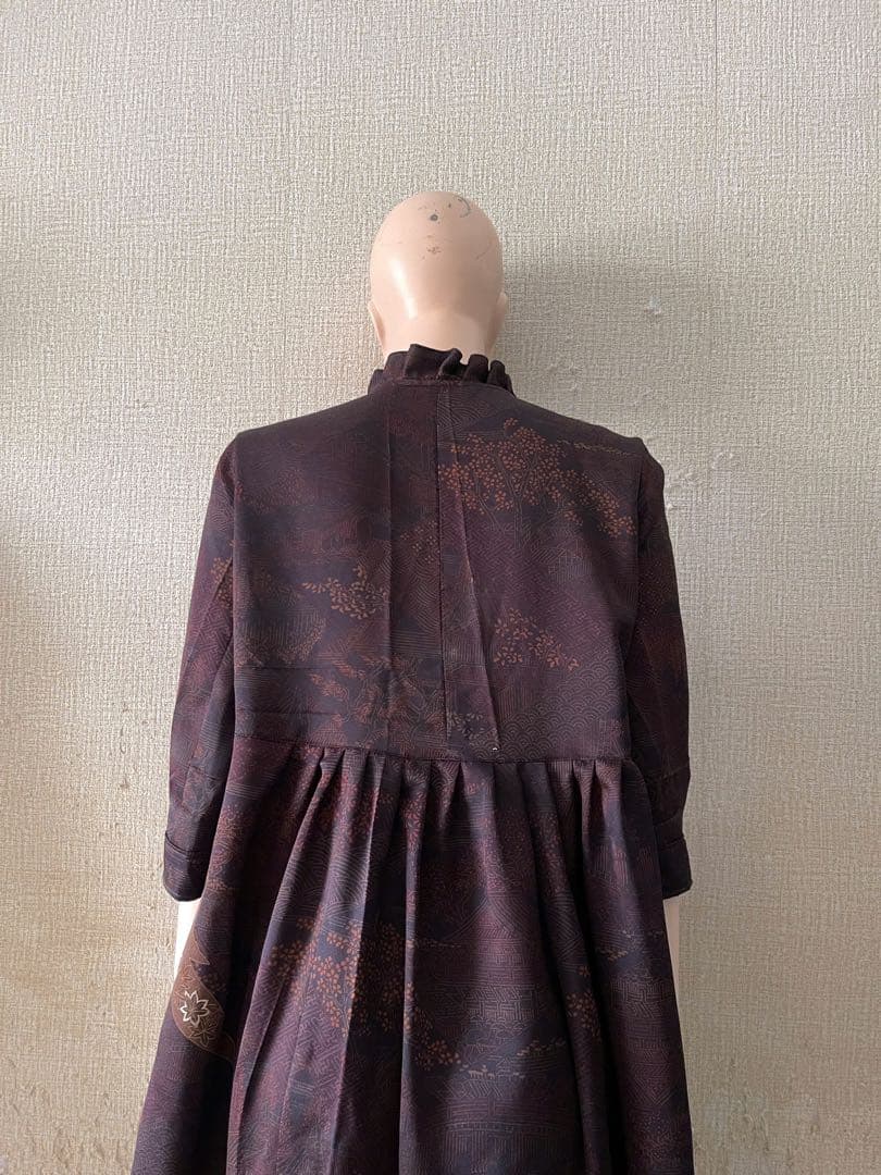 着物リメイクワンピース　訪問着　正絹　2月上司発送