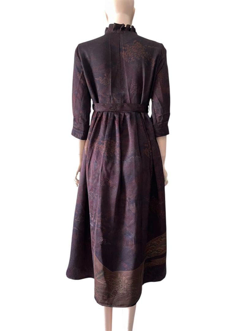 着物リメイクワンピース　訪問着　正絹　2月上司発送