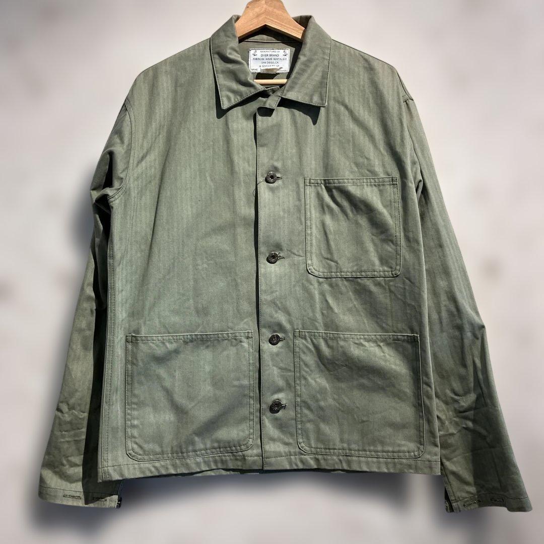 アメリカ製　DYER BRAND ヘリンボーン柄カバーオール