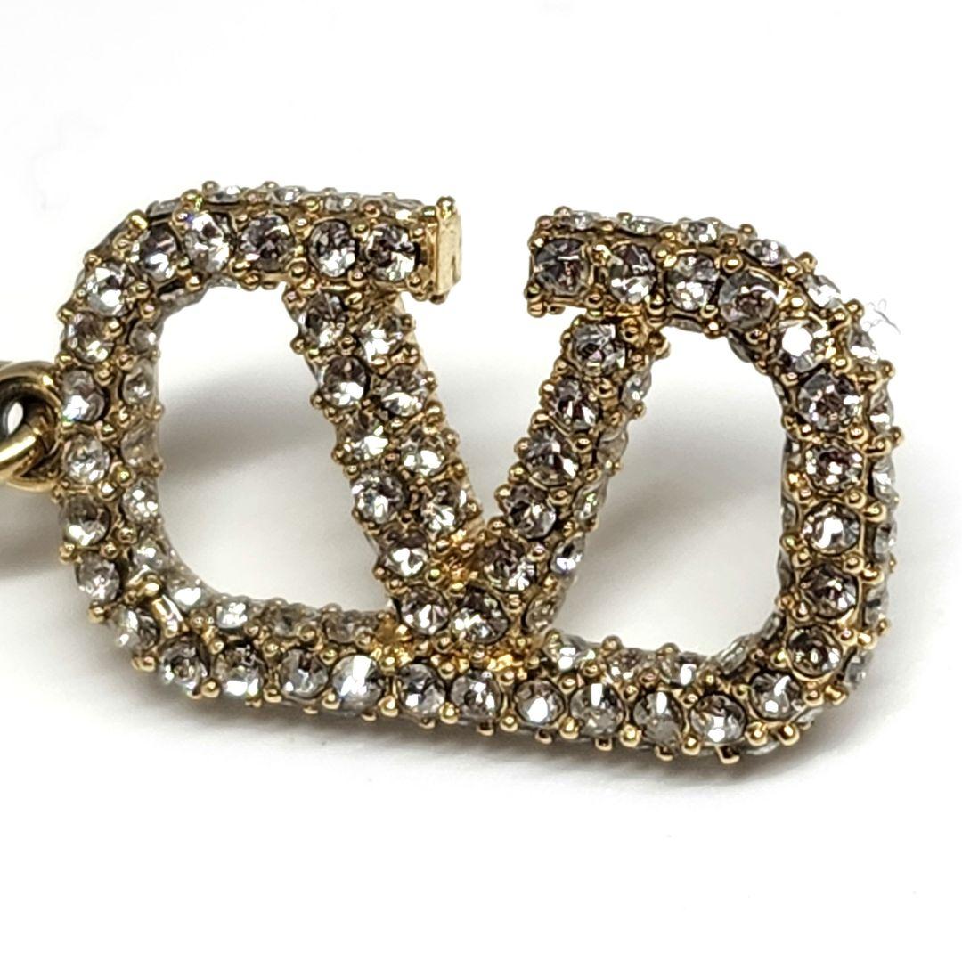 バレンティノ VALENTINO GARAVANI ピアス ストーン 片耳 ロゴ