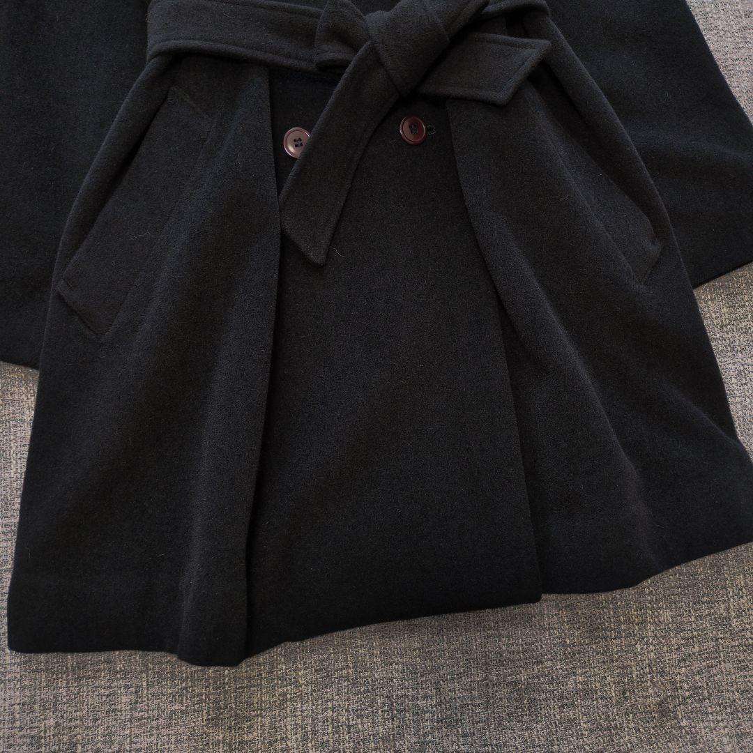 コムサデモード　アンゴラウール　ダブルブレストコート　ゆったり　ベルト付き