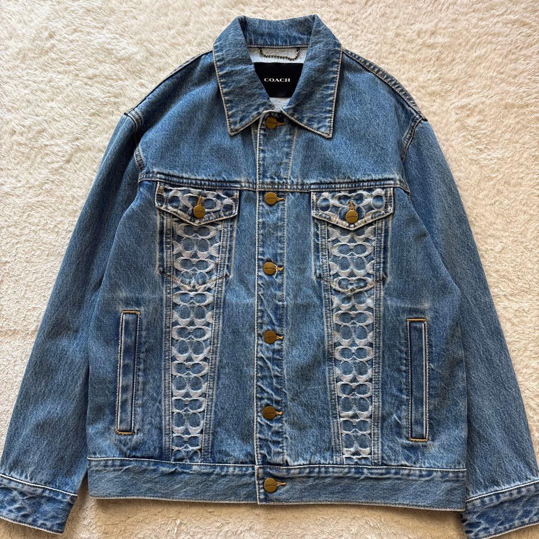 COACH コーチ　オーバーサイズド シグネチャーデニムジャケット　定価約9万