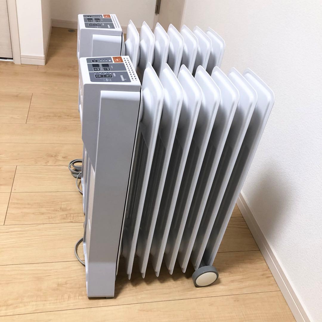 【美品】eureks オイルヒーター 14-26℃温度設定 タイマー付2台セット