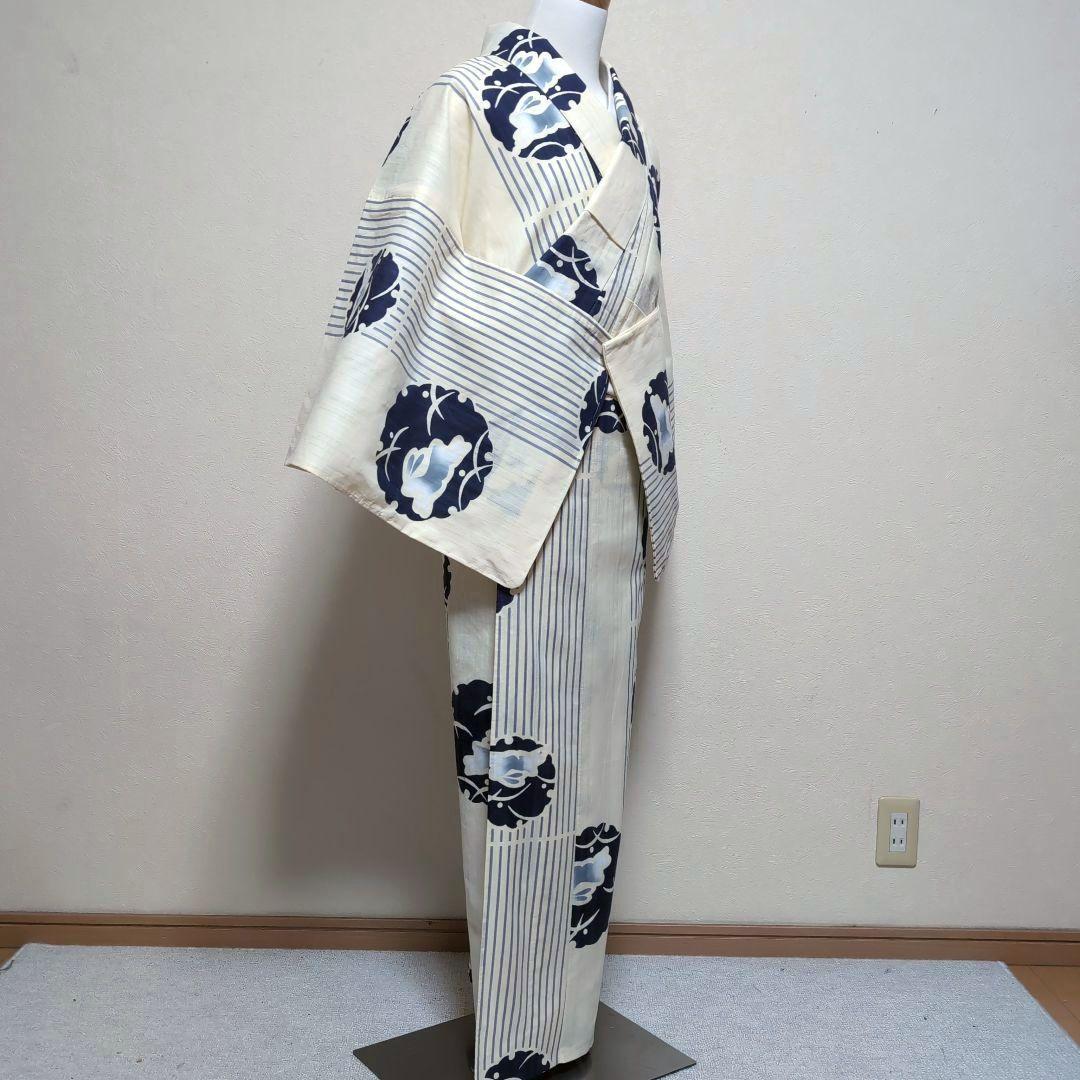 新品 未使用 綿絽 高級コーマ地 単衣仕立て 浴衣 夏着物 やまと 証紙 うさぎ