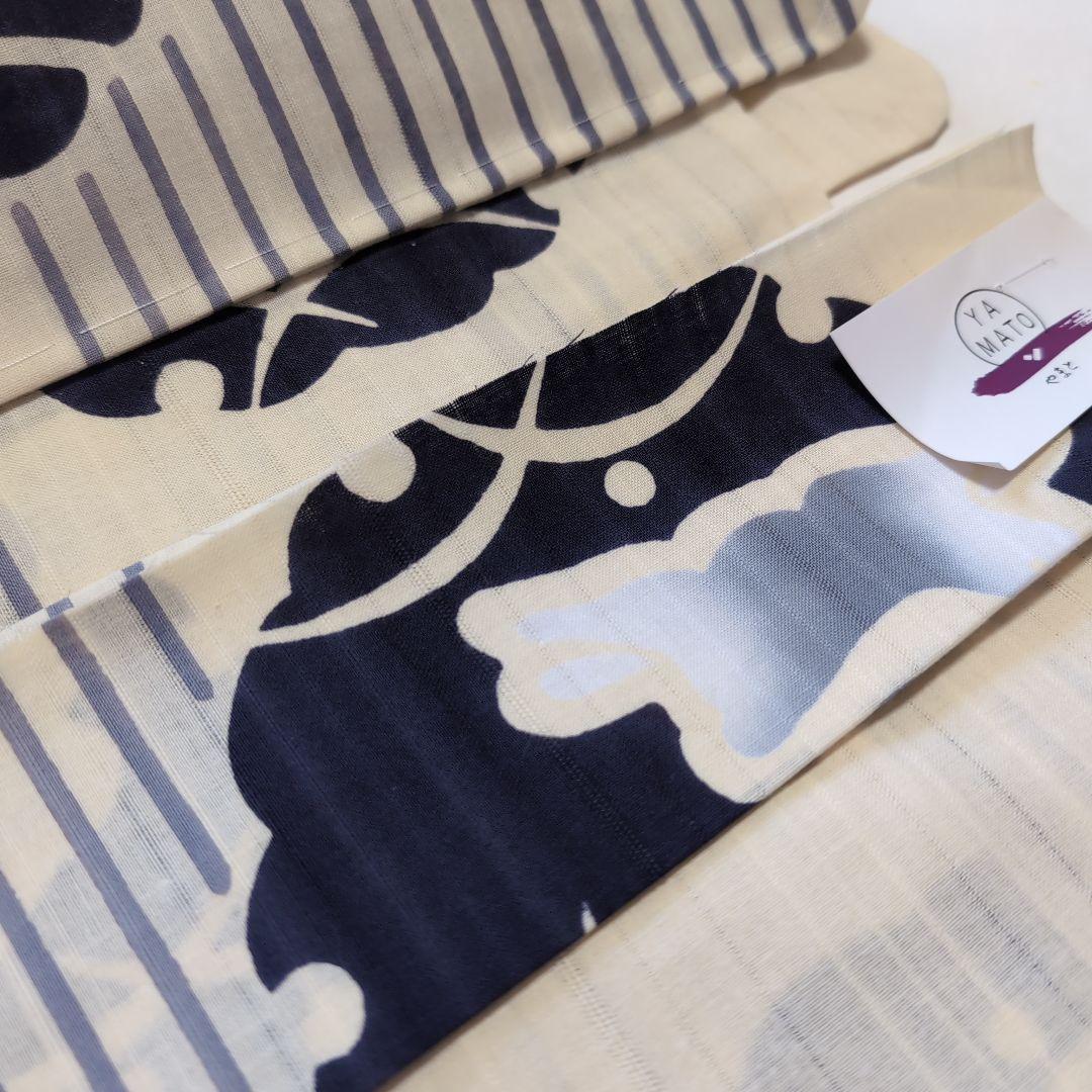 新品 未使用 綿絽 高級コーマ地 単衣仕立て 浴衣 夏着物 やまと 証紙 うさぎ