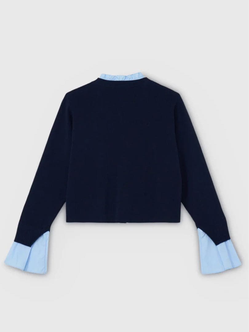 eimyistoire Attached collar カーディガン ネイビー