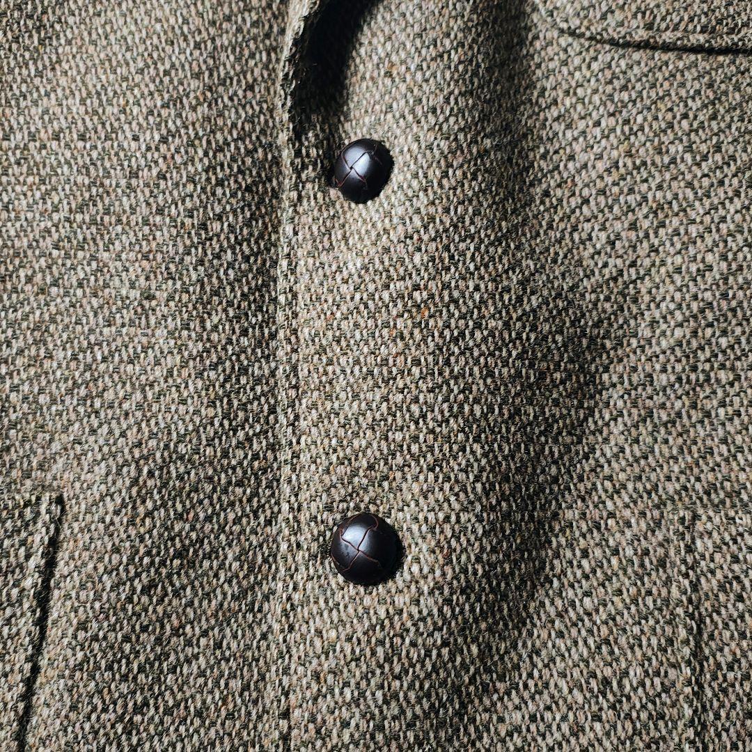 70s　デカオム×ハリスツイード　テーラードジャケット　川久保本人期