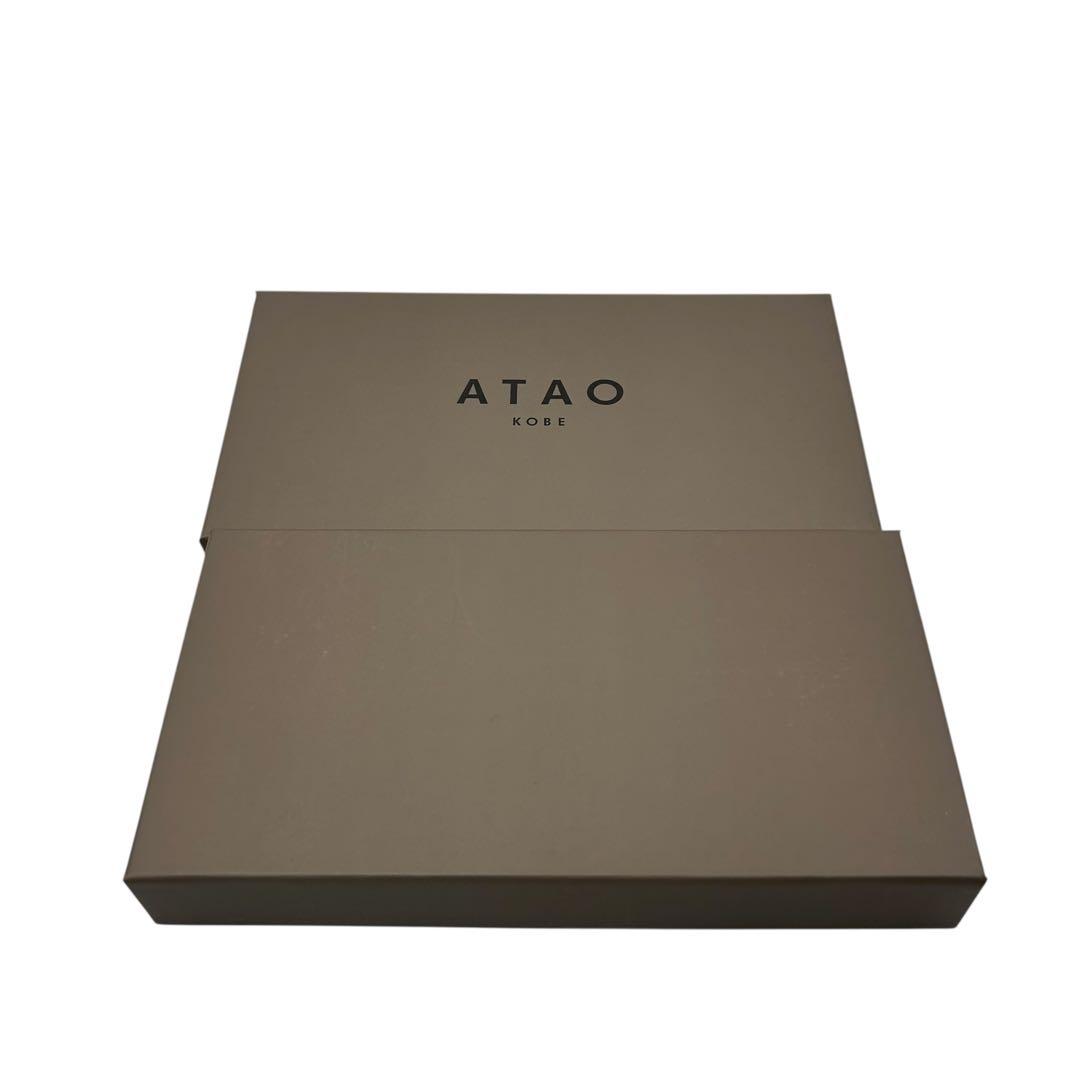 未使用級　アタオ　リモ　長財布　パイソン　薄紫　箔　薄紫　ロゴ　幸運を呼び込む