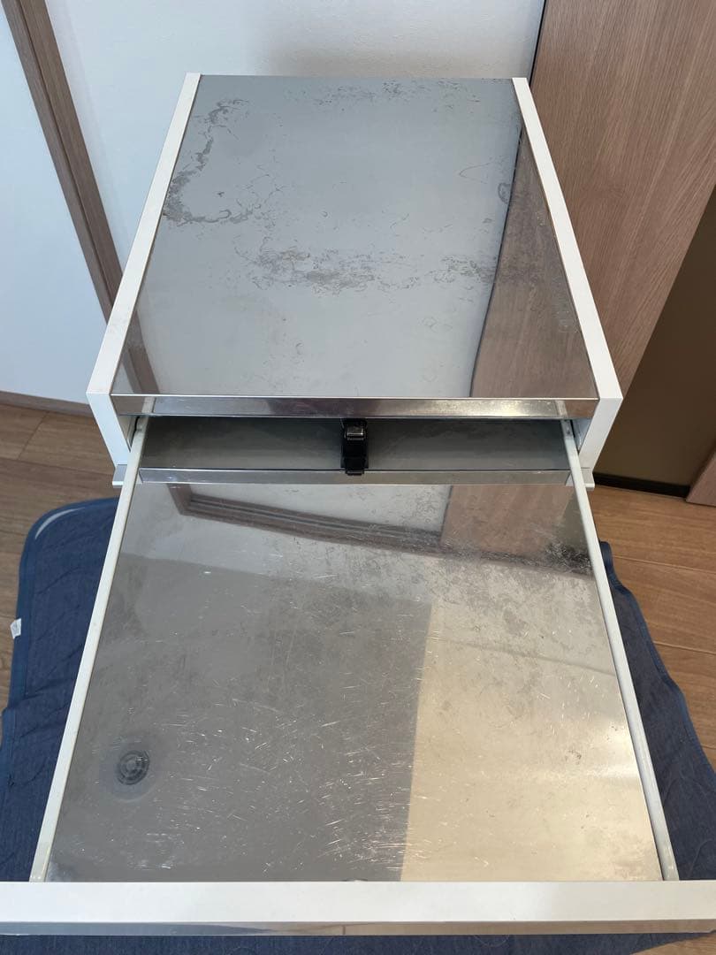 光沢ダブルステンレス　キッチン　すき間収納　幅40cm 隙間収納庫　dinos