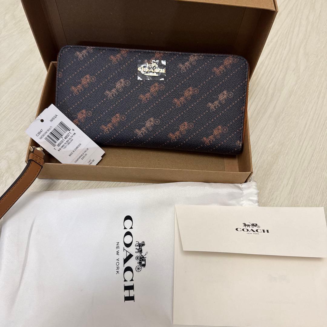 【新品未使用】コーチ 長財布 レディース メンズ　COACH プレゼント　就職