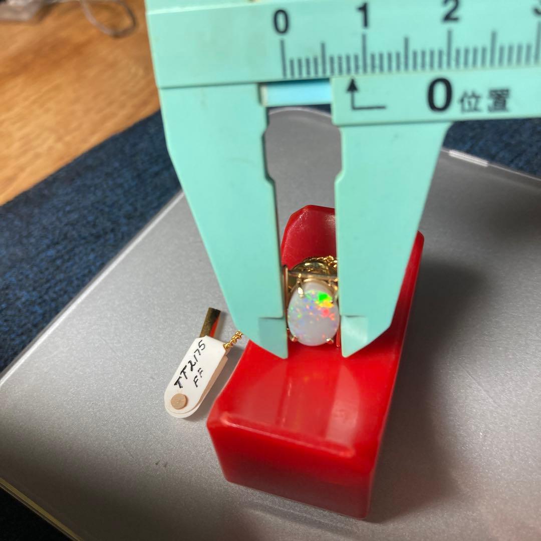 (=^▽^)σ現地でk18(18金)の金具で製作したオパールタイピン