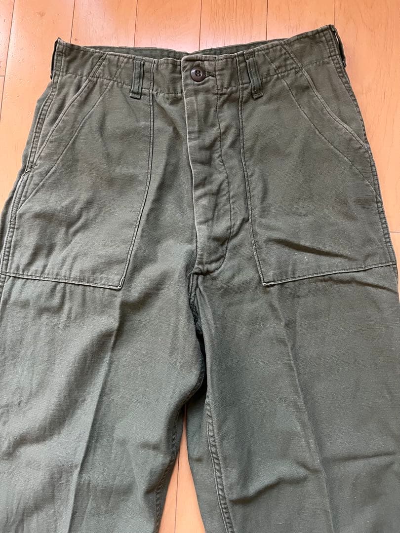 70s　米軍　ユーティリティ　トラウザーパンツ　OG-107 オリーブ　カーキ