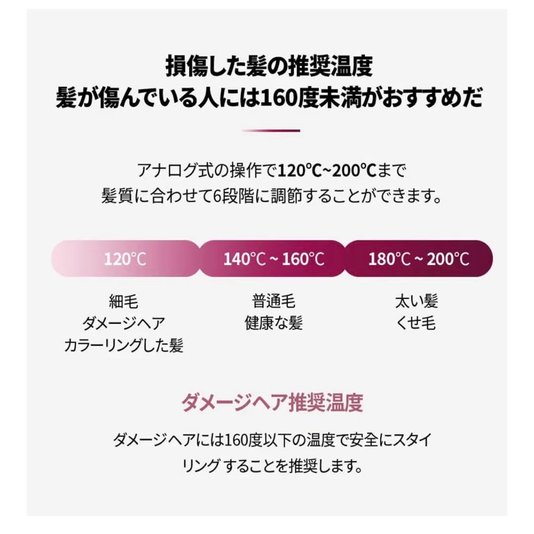 VODANA 40mm グラムウェーブカーリングアイロン　巻きコテ　太め　ピンク