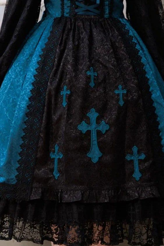 Chalmiere　シャルミエール　クロスモチーフジャンスカ　グリーン