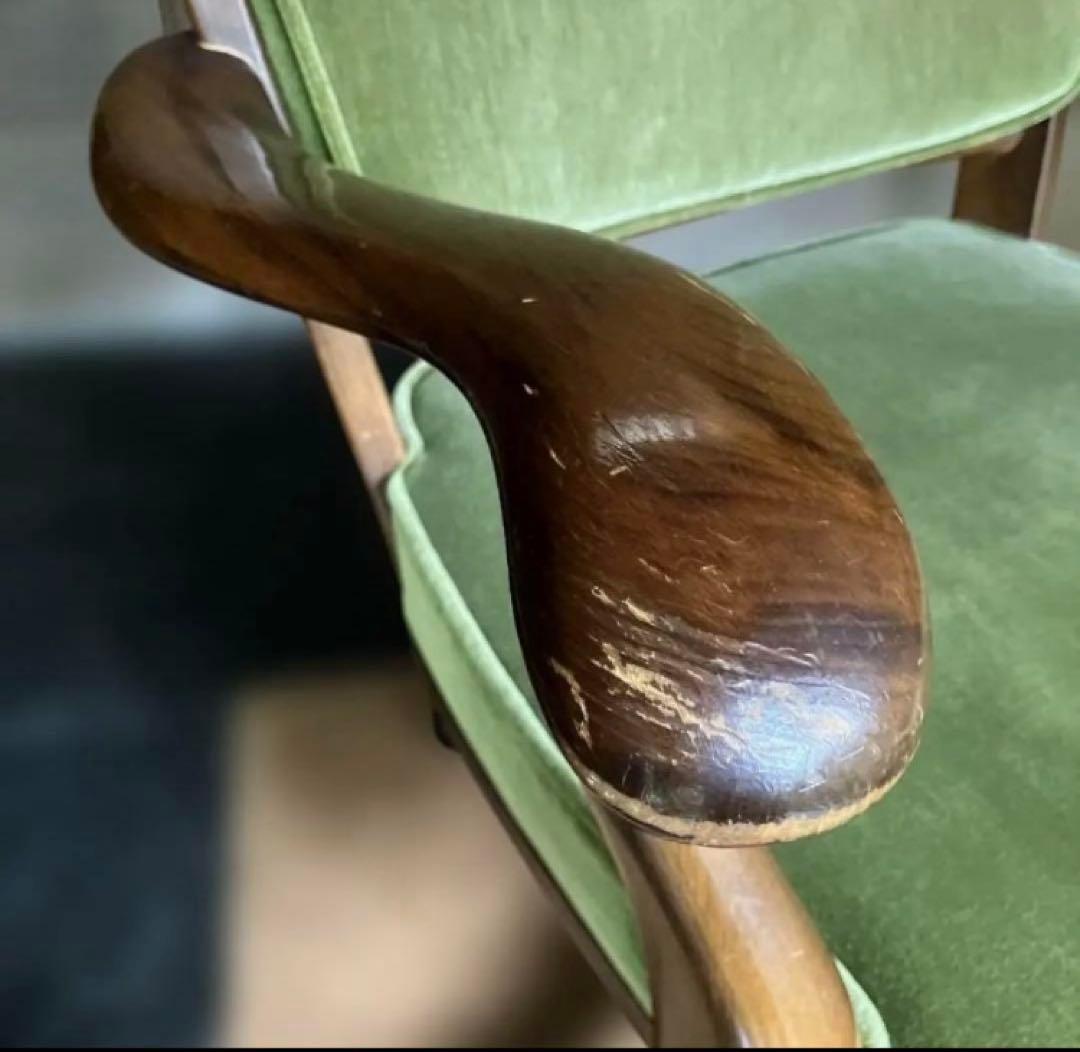 カリモク　コロニアル　デスクチェア　アームチェア 回転椅子