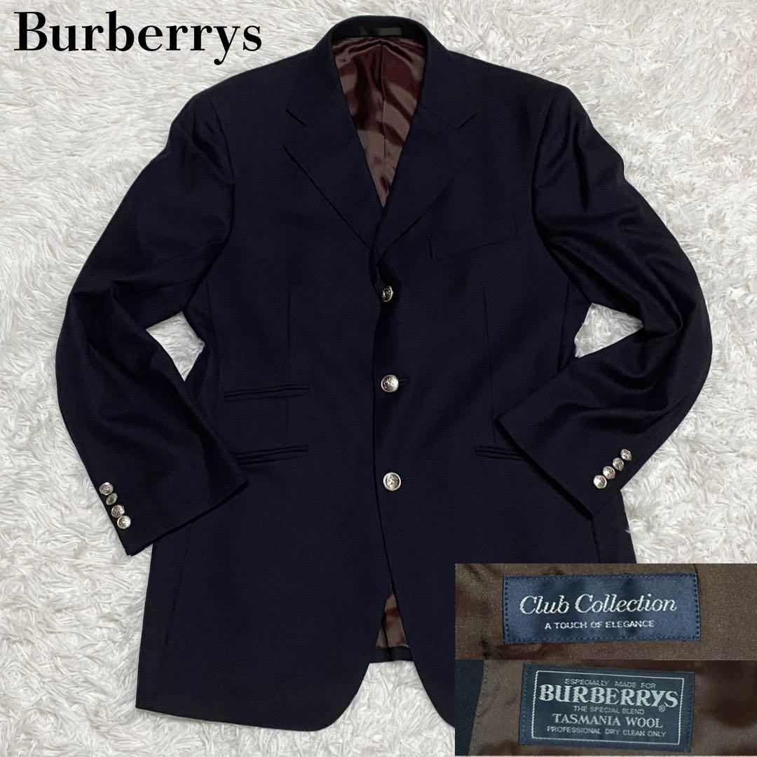 【超希少】バーバリーズ・テーラードジャケット・銀ボタン・ネイビー・M相当