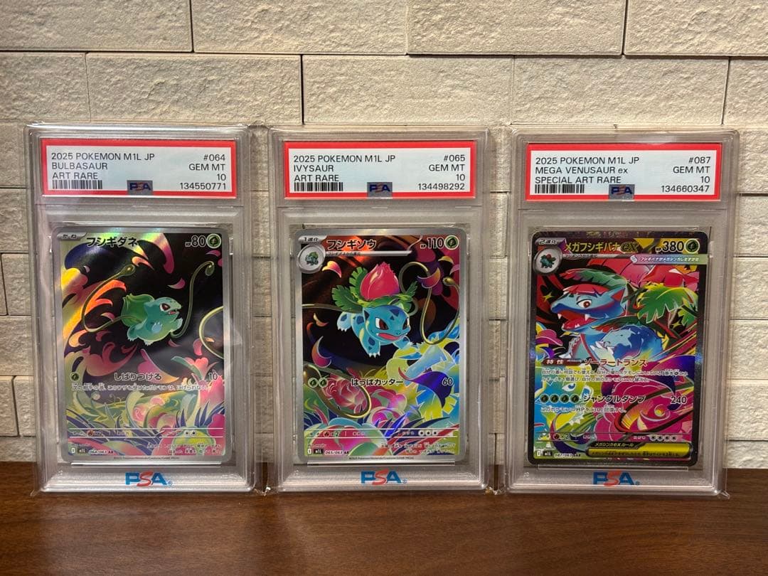 ポケモンカード フシギダネ フシギソウ メガフシギバナ PSA10 3枚セット