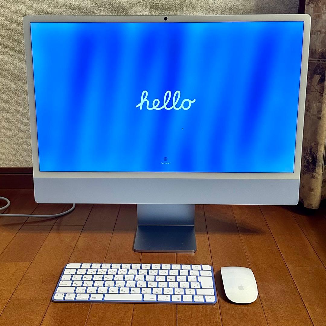 iMac 2024 ブルー M4/16GB/256GB MWUF3J/A