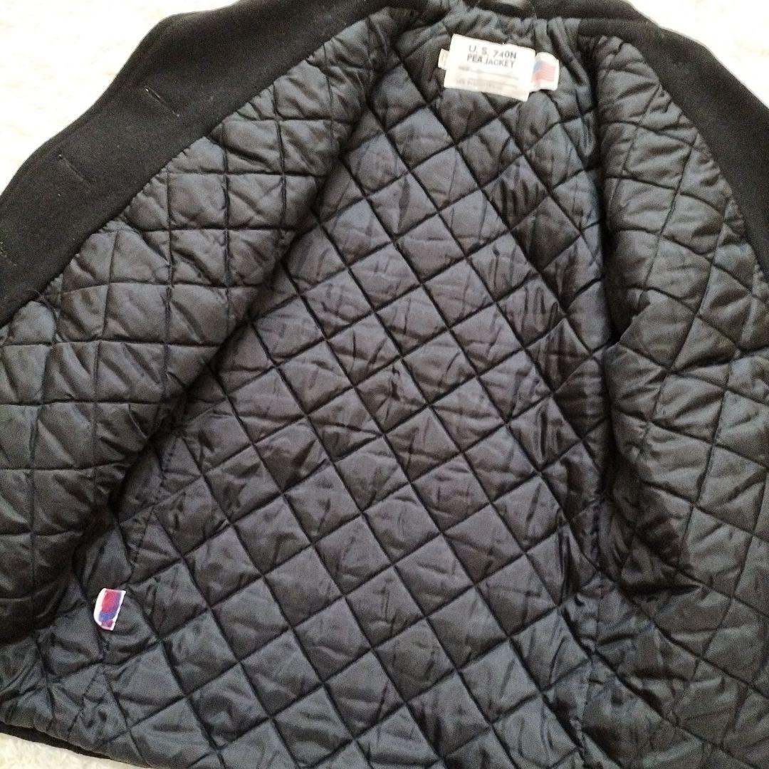 美品 USA製 ショット 740N メルトンウール ピーコート ブラック 20