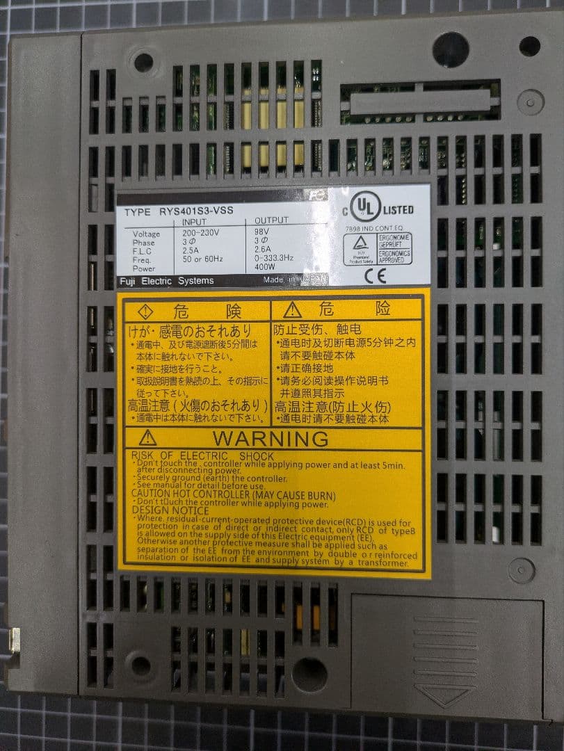 その他 FUJI AC SERVO AMP RY401S3-VSS