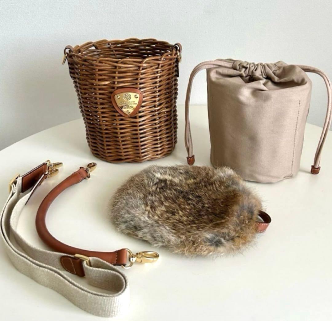 未使用☆ATAO ブリーゼ かごバッグ アタオ 籐製バスケット カゴバッグ