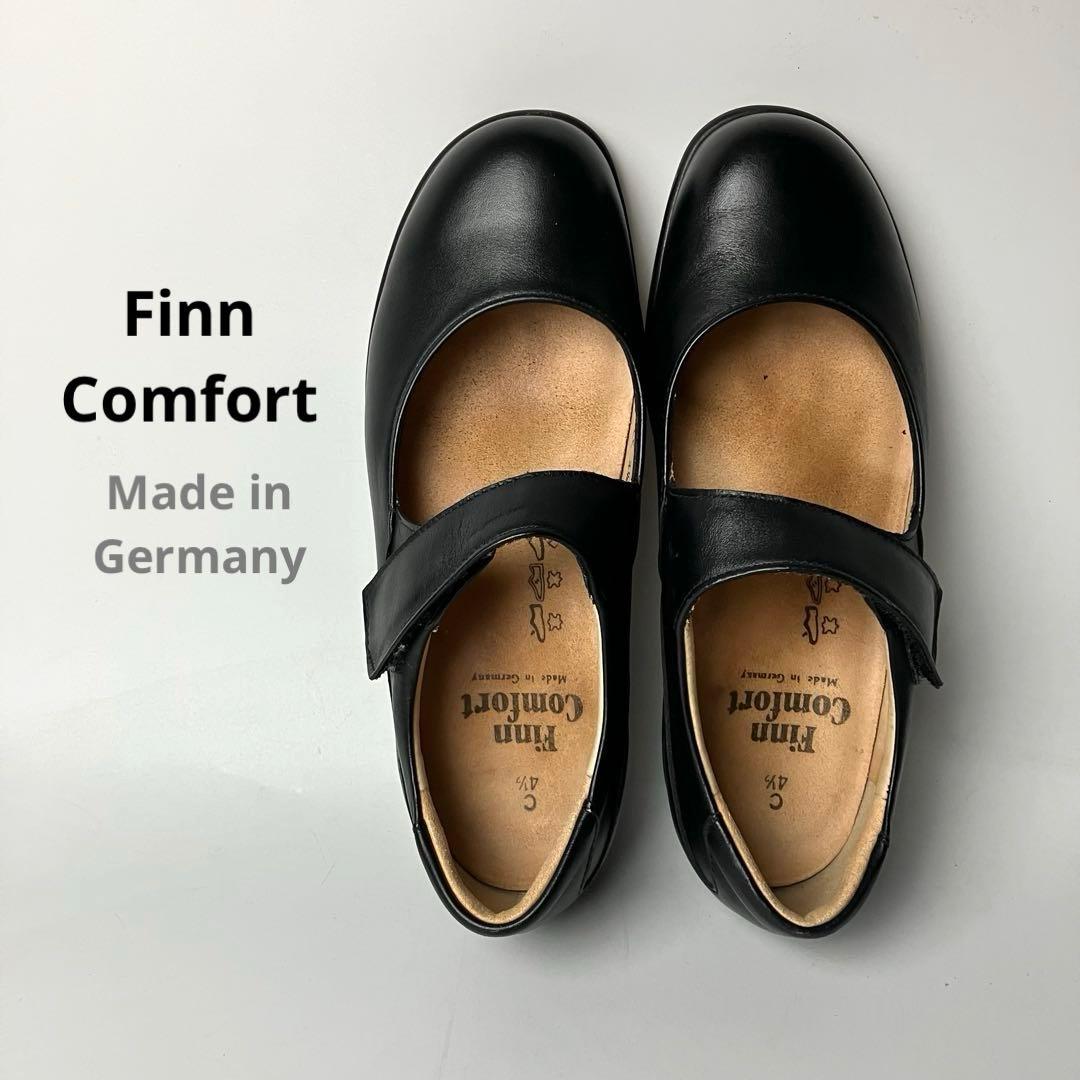 【未使用級】Finn Comfort メリージェーン　ストラップ　黒　23.5