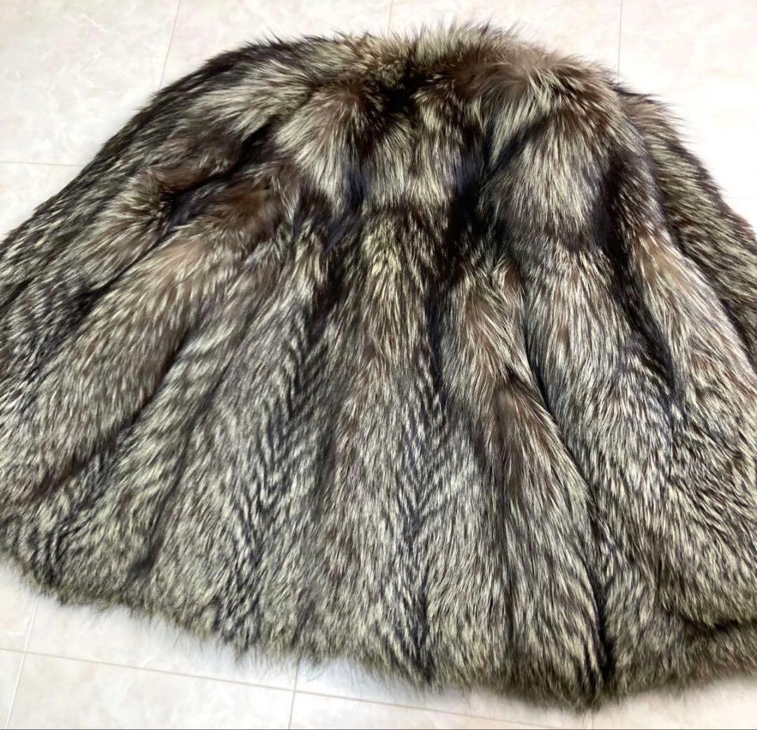 SAGAFOX リアルファーコート シルバーフォックス 11号