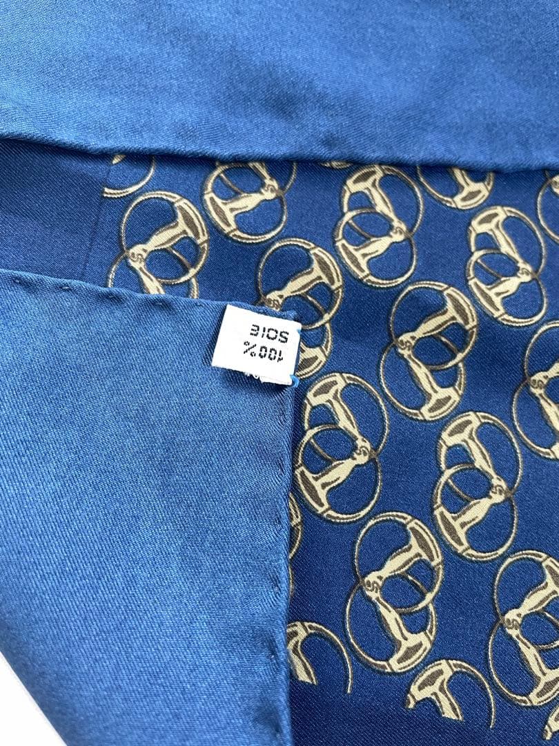 エルメス HERMES プチカレ ミニカレ シルク100％ ハンカチ 極美品