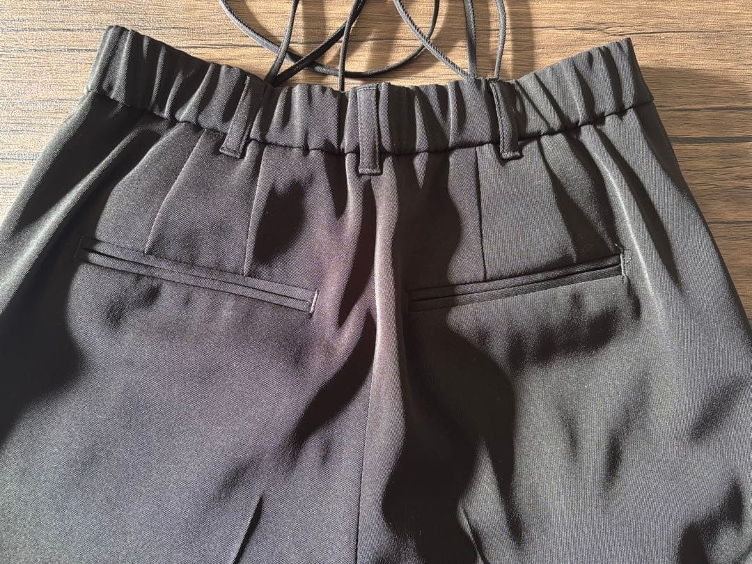 【IENA】サスペンダーツイルパンツ 黒 38