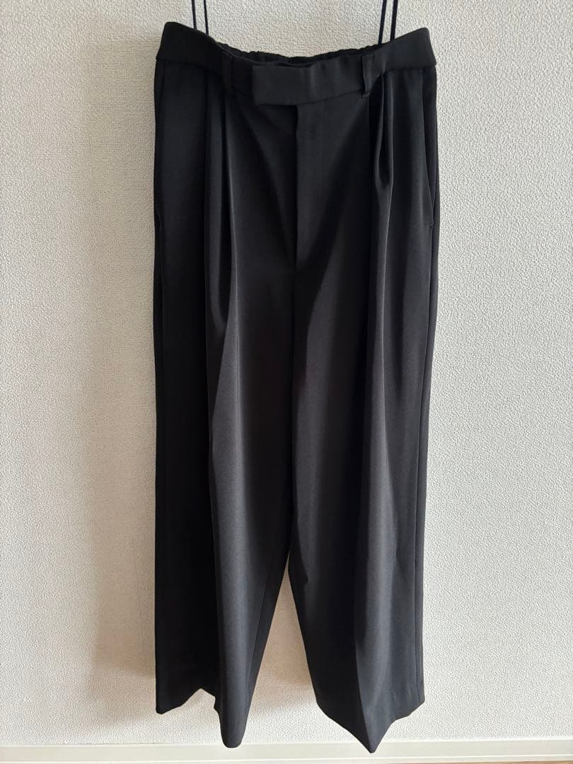 【IENA】サスペンダーツイルパンツ 黒 38