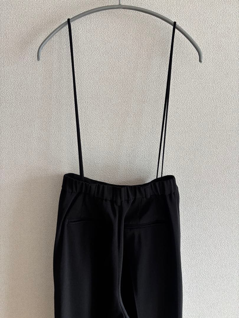 【IENA】サスペンダーツイルパンツ 黒 38