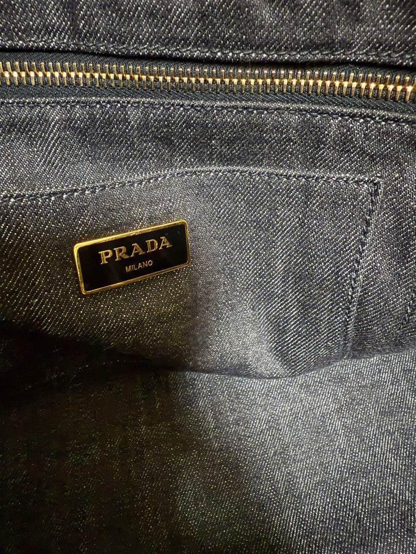 PRADA カナパ ダークグレー トートバッグ