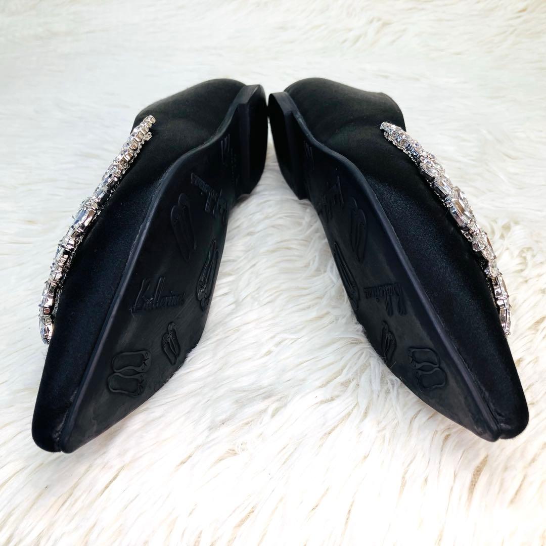 【極美品】プリティ・バレリーナ 36-2/1 ポインテッドビジュー　フラット