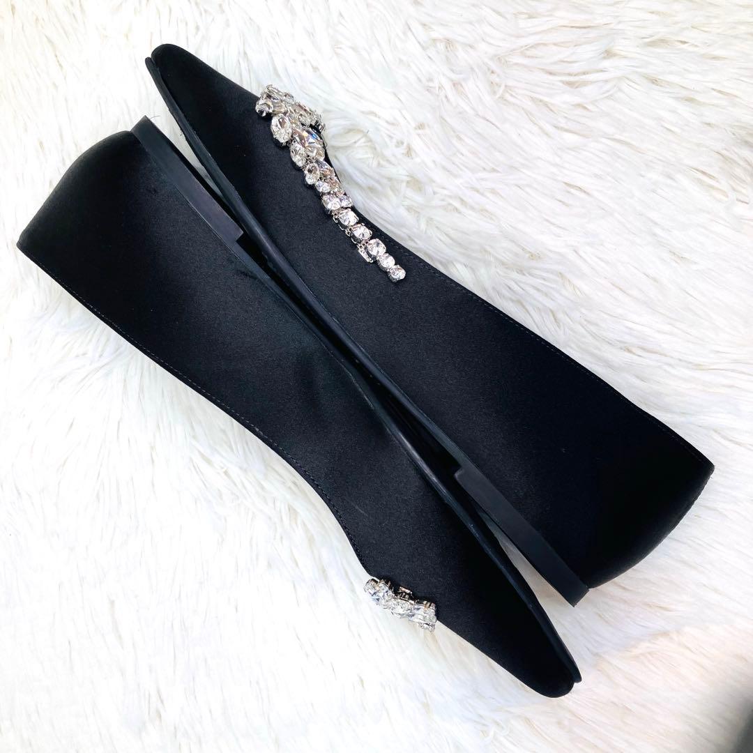 【極美品】プリティ・バレリーナ 36-2/1 ポインテッドビジュー　フラット