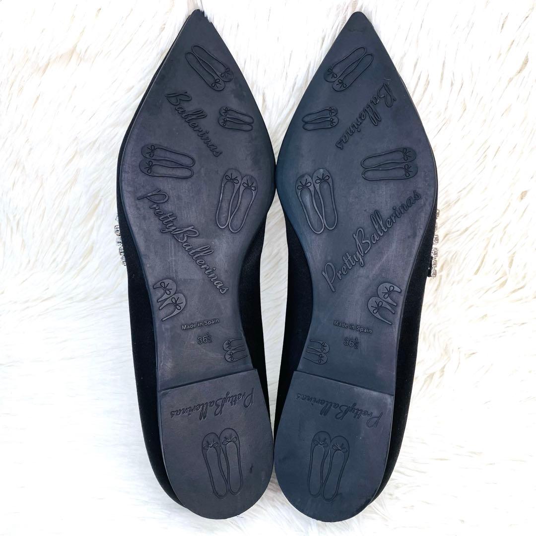 【極美品】プリティ・バレリーナ 36-2/1 ポインテッドビジュー　フラット