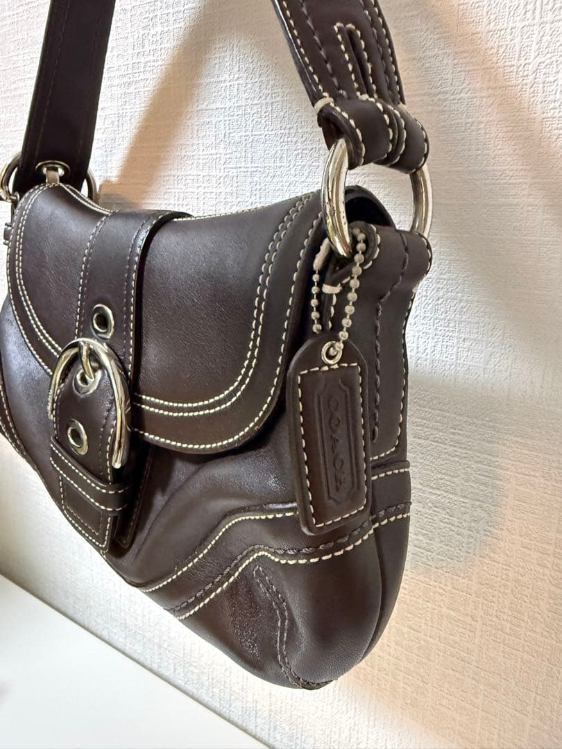 コーチ　ハンドバッグ　coach small bag brown