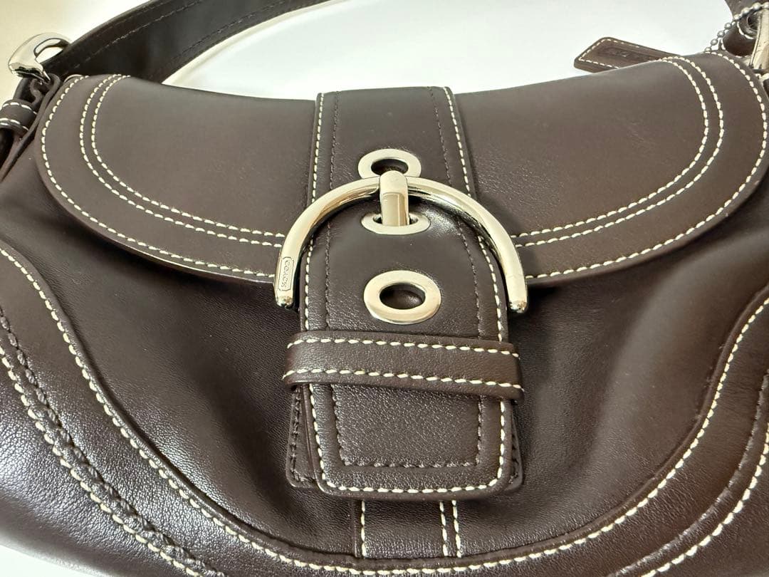 コーチ　ハンドバッグ　coach small bag brown