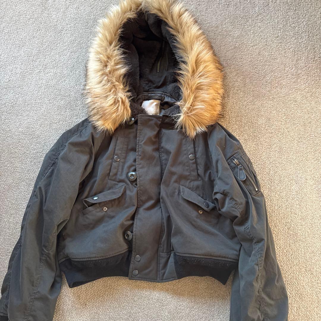 MOUSSY ブラックファー付きジャケット
