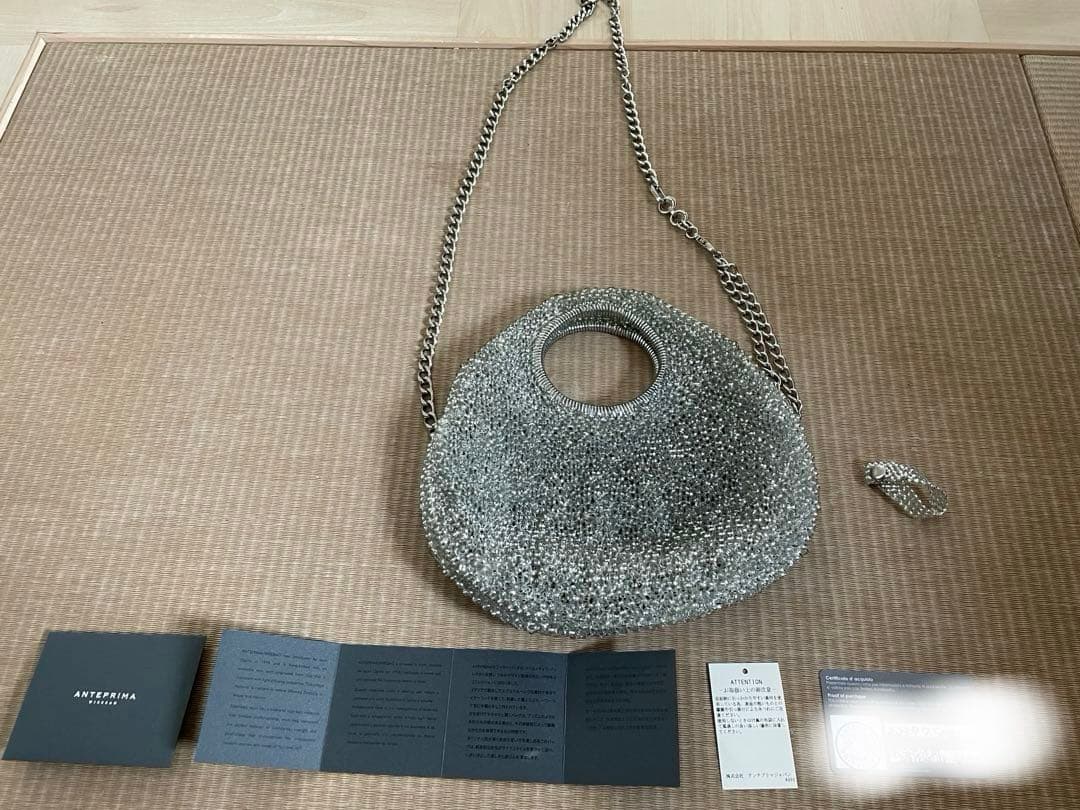 【美品】アンテプリマ　パッロンチーノ　2WAY ショルダーバッグ　シルバー