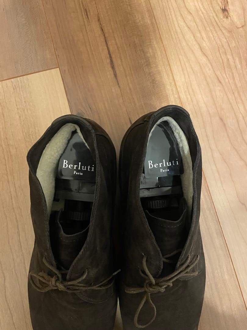 激レア　ベルルッティ シアリングムートン アンクルチャッカブーツ 正規品