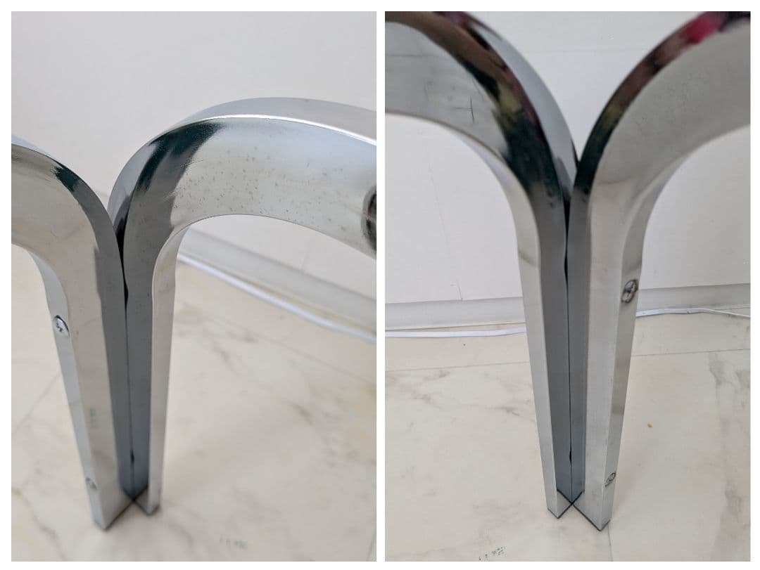 ヴィンテージ ガラステーブル モダン ミッドセンチュリー アイアンフレーム