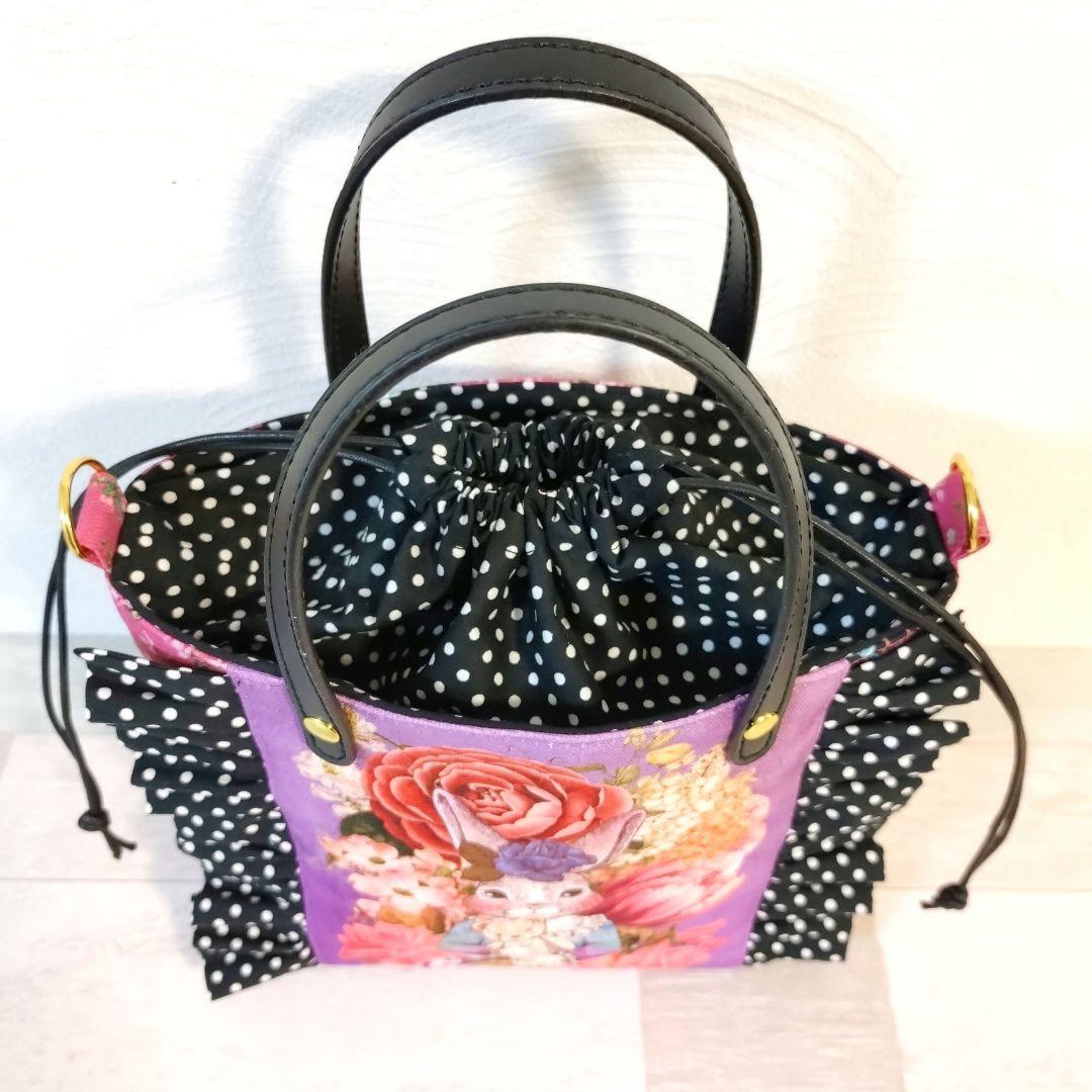 専用☆フリル付き巾着ミニバッグ＆ポーチ☆ ジョリーフルール