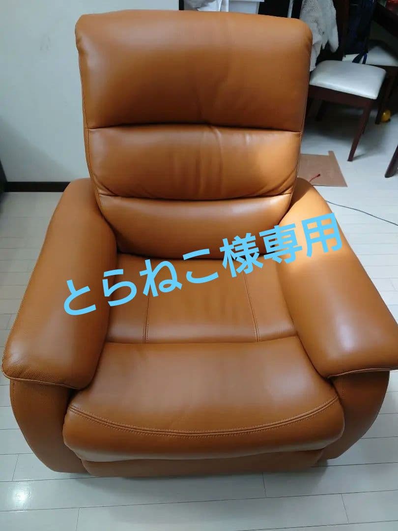 とらねこ ニトリレザー電動リクライニングソファ