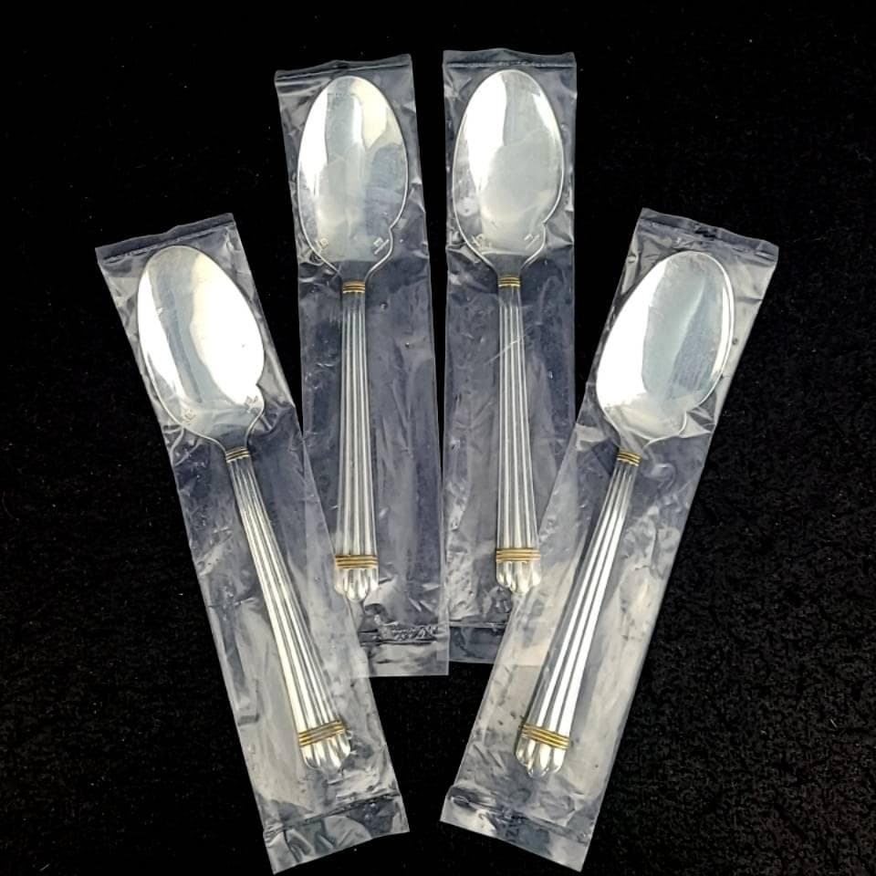 ◆美品◆クリストフル　アリア　ゴールドリング　スプーン　ソーススプーン　4本