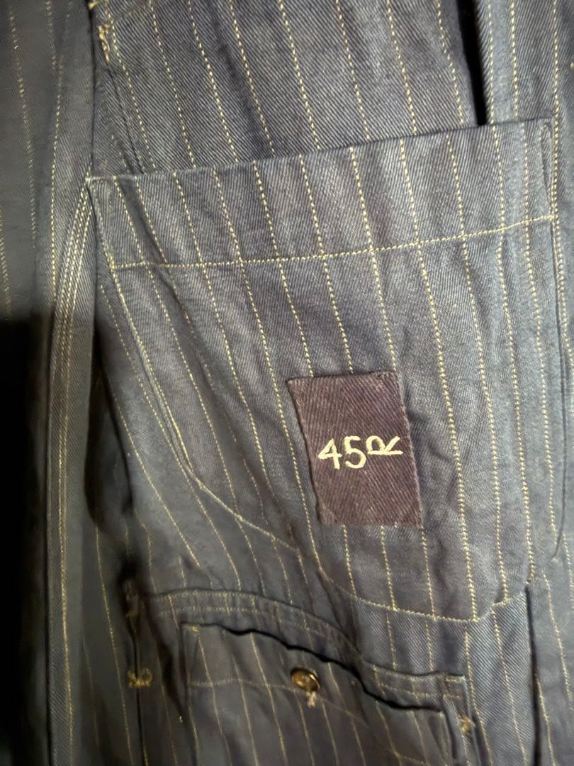 45R ネイビー ストライプ テーラードジャケット